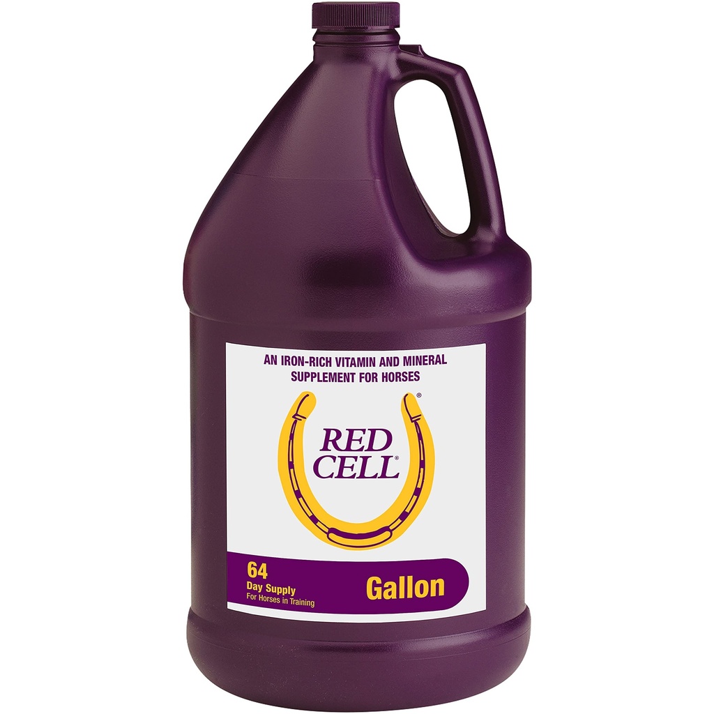 Farnam Horse Health Red Cell, Suplemento Mineral de Vitamina Líquida para Cavalos, Ajuda a Preencher Gaps Nutricionais Importantes em Dieta de Cavalo, 1 Gallon, 128 Oz., 64-Dia de Fornecimento