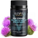 ELEVATE NUTRITION Cardo de leite - 288 mg, 80% Silymarin Extract - 120 Cápsulas Vegan - Suplemento Dietary Health - Ajuda a manter a função do fígado e conforto digestivo