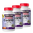 Kirkland Signature CoQ10 300 mg., 100 Softgels (3 embalagens)
