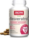 Jarrow Formulas® Resveratrol 100 mg, Suplemento dietético, Apoio Antioxidante para Função Cardiovascular, 60 Cápsulas Veggie, Fonte de 60 dias