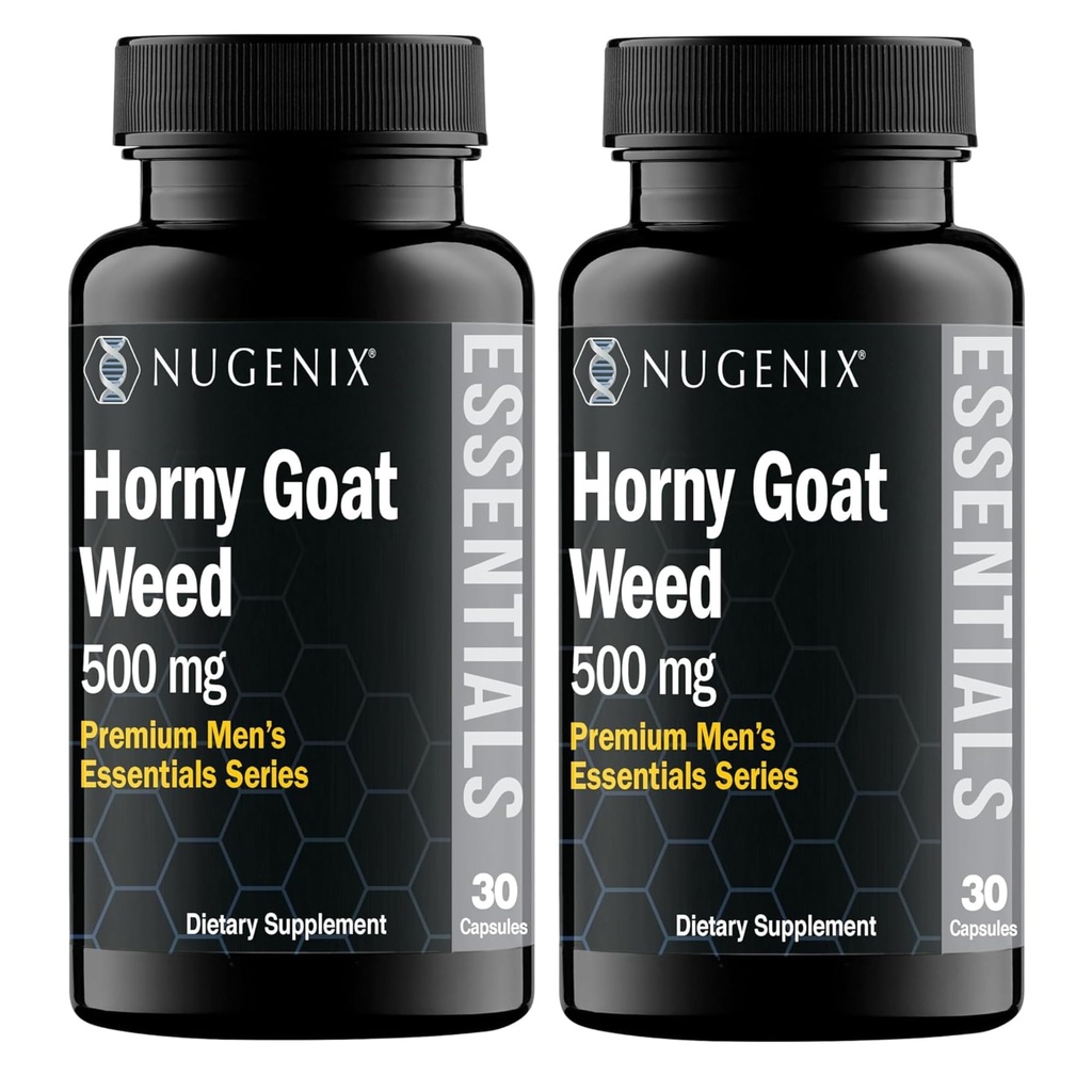Nugenix Essentials Horny Goat Weed Extract - Epimedium Extract - 60 Cápsulas