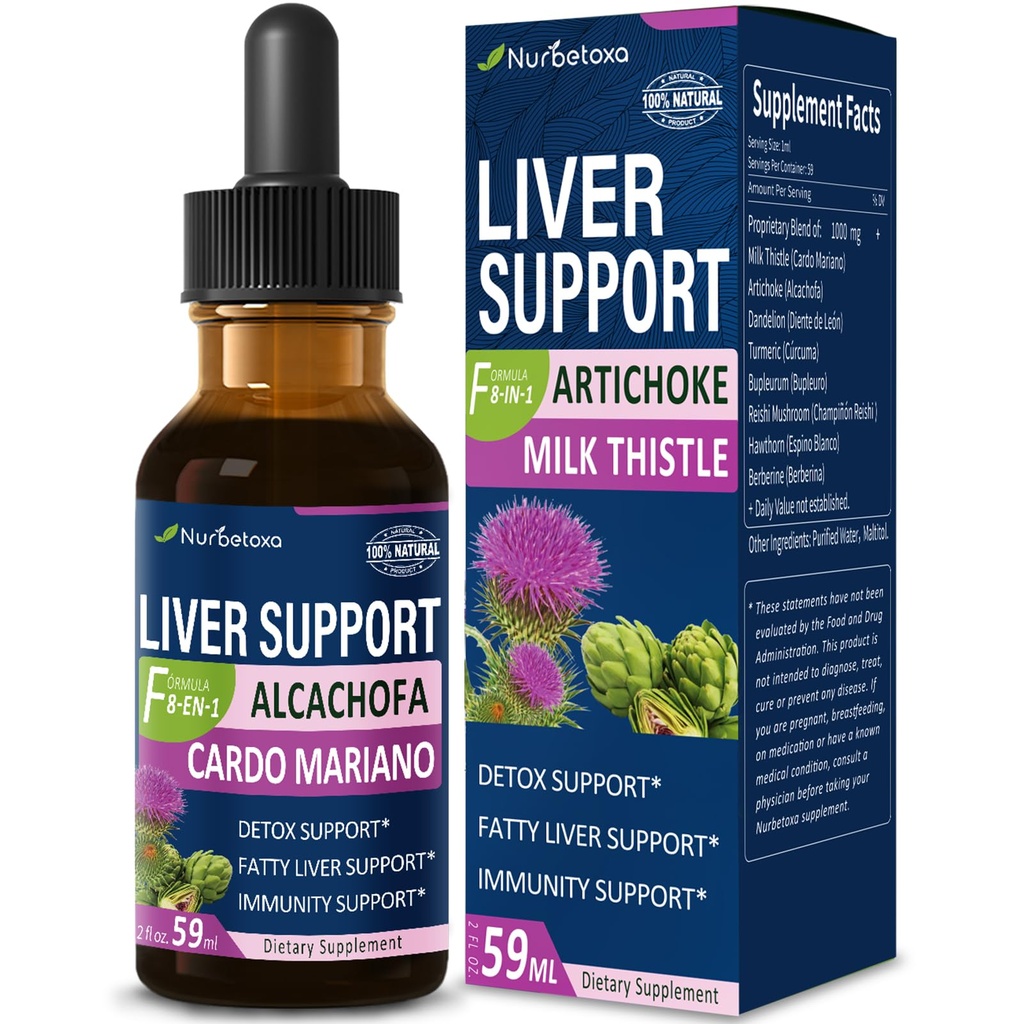 Cardo e Cardo Mariano para o Higado Graso, Berberina para Bajar de Peso, Detox e Fórmula de Reparação.2oz