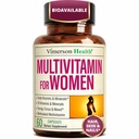 Multivitamin for Women with Methylated Vitamins and Chelated Minerals for Energy, Focus and Immune Health – Premium Daily Womens Multivitamins & Multiminerals – 60 Capsules