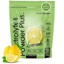 PóVitamina Eletrólitos Pó Mais Keto, Limonada (100 Servões) 0 Açúcar, Sem Maltodextrina,1000mg Potássio,120mg Cálcio,120mg Magnésio,Vitamina C orgânica,Zero Calorias, Energia Hydration Pó