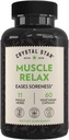 Cristal Star Muscle Relax (60 Cápsulas) – Alívio de ervas dos músculos doloridos, Cães & Spasms – Raiz Valeriana, Jamaica Dogwood & Cram Bark - Não-GMO
