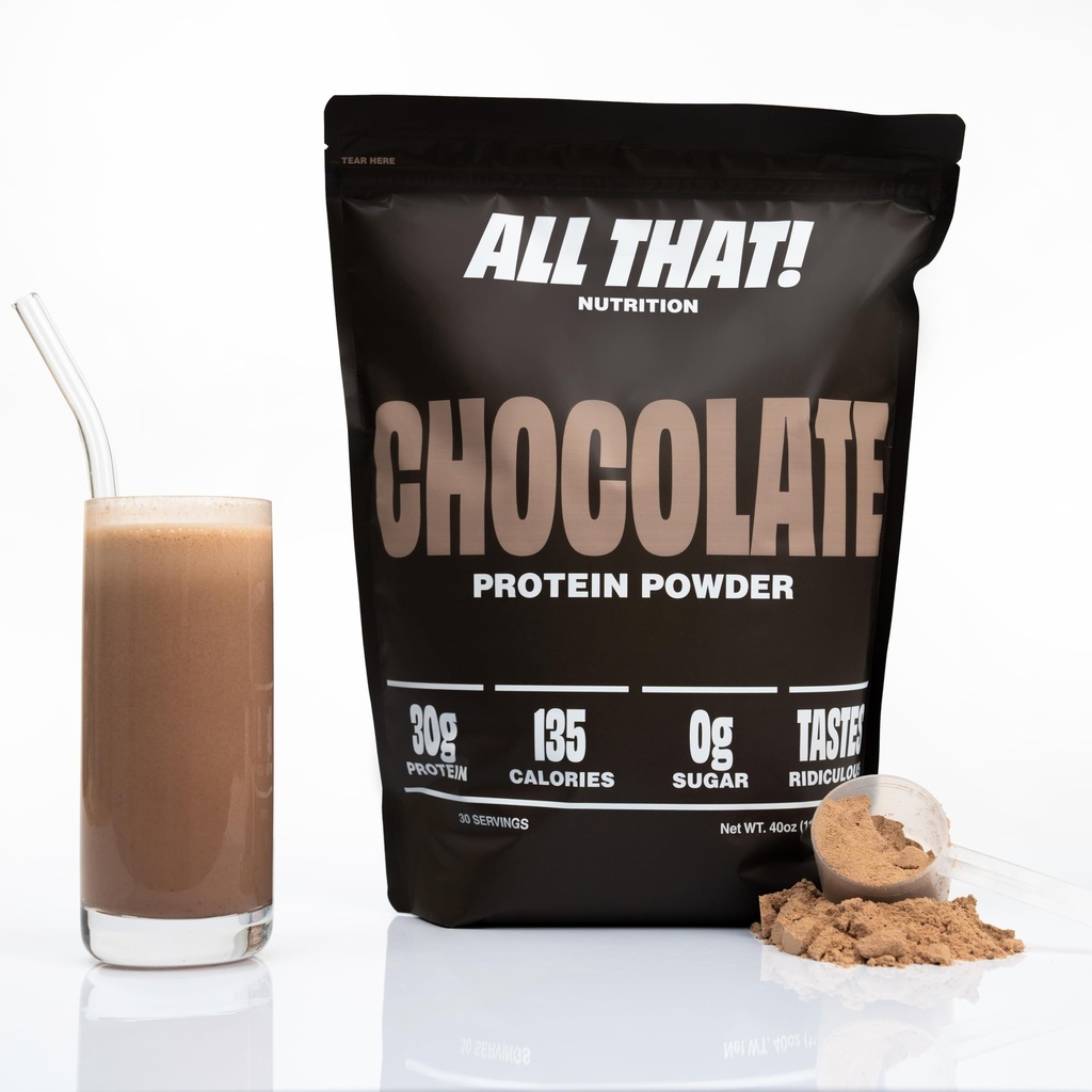 Pó de proteína de chocolate, 30G de proteína de soro de leite, baixa caloria e absorção rápida, 0 Açúcar, sem soja e sem glúten em pó de proteína, 30 Serventes