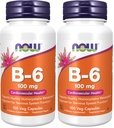 Now Supplements, Vitamina B-6 (Pyridoxine HCl) 100 mg, Saúde Cardiovascular*, 100 Veg Cápsulas (Pacote de 2)