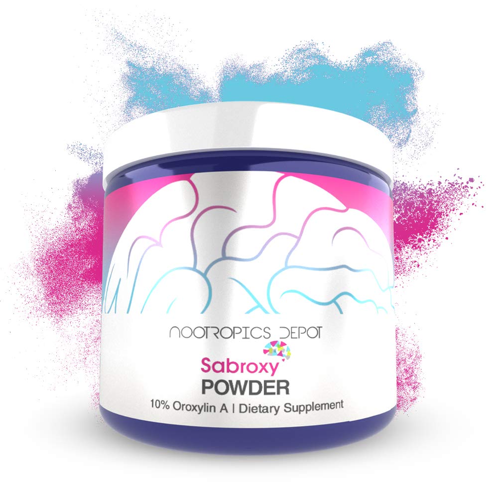 Nootropics Depot Sabroxi® Oroxilin-A Powder 30 Grams Oroxilin-A mínimo de 10% Oroxilin-A Oroxilum indicum Pode ajudar a promover foco e motivação Pode ajudar a promover função cognitiva