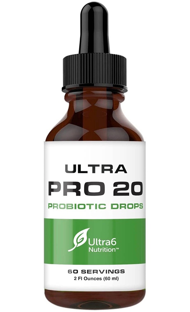 Ultra6 Nutrition Probióticos para Mulheres, Homens e Crianças - 20 suplemento líquido probiótico para Digestivo & Gut Saúde