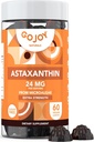 GOJOY NATURAIS Astaxantina Gummies 24mg – Suplemento antioxidante de alta potência – Pele, Olho e Imune Bem-Estar Suporte – Vegan, Livre de açúcar, Não-GMO, Sem glúten, Sem soja – 60 chicletes