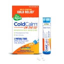Boiron ColdCalm on the Go Cold Alief for Snizzing, Runny Nase, Nasal Congestion, and Hearre Garganta - 2 Count (160 Pellets)