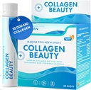 Sueco Nutra - Colágeno Beleza 10,000 mg Hidrolisado Marine Colágeno Líquido Suplemento - 20 x 25 ml Tiros diários □ Ácido hialurônico e vitamina C para apoiar Cabelo saudável, Pele, unhas □ Livre de açúcar