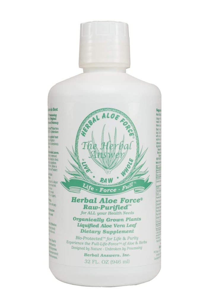 Herbal Respostas Herbal Aloe Força Aloe Vera e Herbal Suplemento Dietário, 32 fl oz