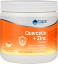 Trace Minerals Quercetin Plus Zinc Powder - Suplemento antioxidante para apoio imunológico - Suplemento mineral Ajudas Saúde cardiovascular - Inclui Vitamina C & Ionic - Creme de laranja, 120g (30 Servings)