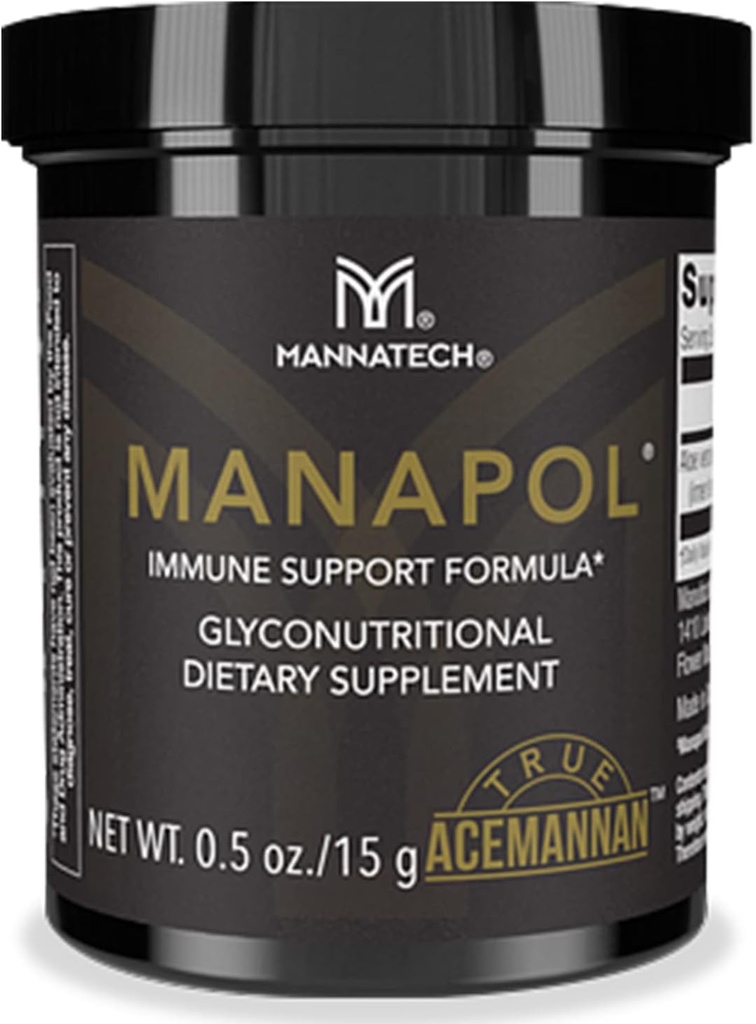 Mannatech Manapol Imune Suporte Fórmula para Imunidade Suporte e Imunidade Boost. Aloe Vera Pó Prebiótico para Saúde Digestiva. Aloe Vera Bebida para suplemento de suporte imunológico 0,5 oz/15g