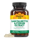 Country Life Saw Palmetto & Pigeum Extract - Suplemento de Saúde da Prostata para a Saúde do Homem - Promove a função de trato urinário saudável, 90 Cápsulas
