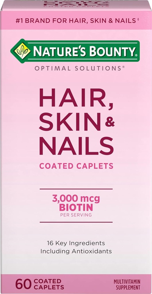 Cabelo da recompensa da natureza, pele e unhas, 60 caplets