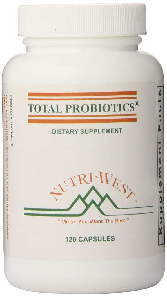 nutri-west Total de Probióticos 120 Cápsulas, 2,4 Onça