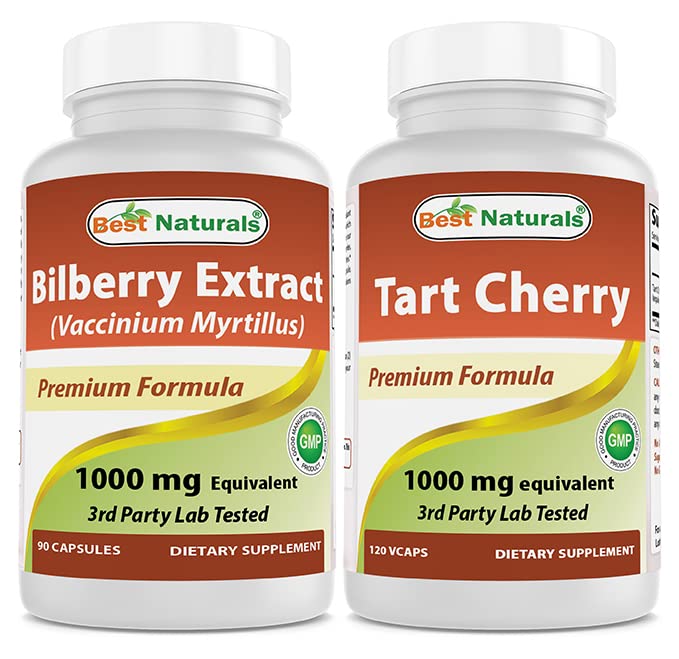 Melhor Naturals Bilberry Extract 1000mg & Tart Cherry Extract 1000 mg