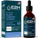 Extrato de groselha preta natural E2H, semente de groselha preta prensada fria - saúde do sistema imunológico - líquido absorvente rápido - 2 Fl Oz