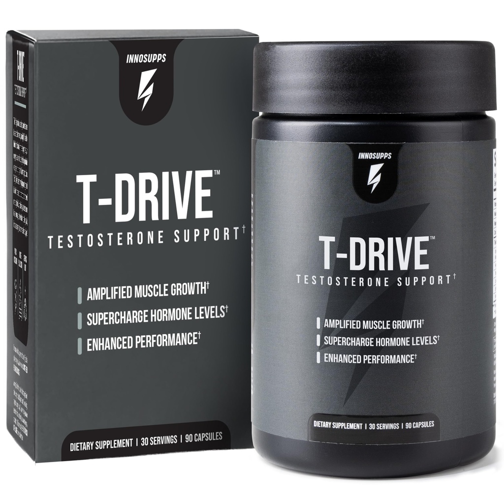 InnoSupps : T-Drive □ Testosterona Booster □ Amplificar o Crescimento Músculo