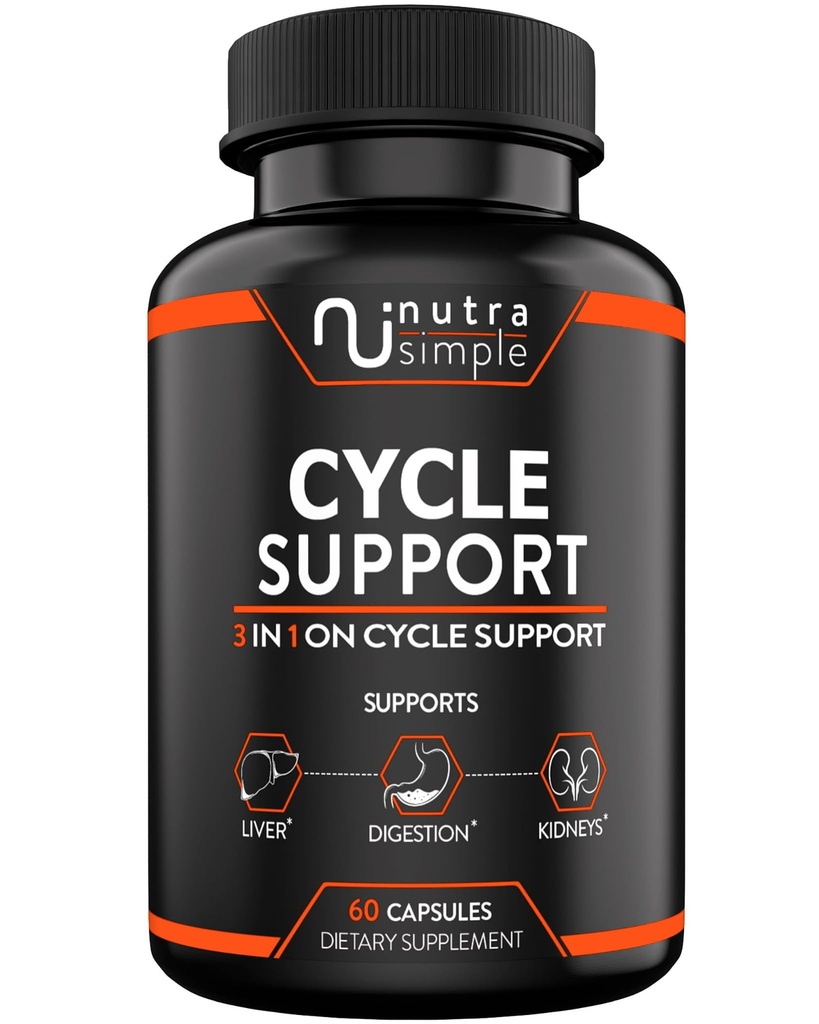 Suporte ao ciclo Suplemento para homens e mulheres - Fígado Natural Limpar Detox e Reparação - Gut Health & Rim Suporte com Cardo de Leite, Raiz de beterraba, Dandelion, Colina, Extrato de alcachofra - 60 Cápsulas