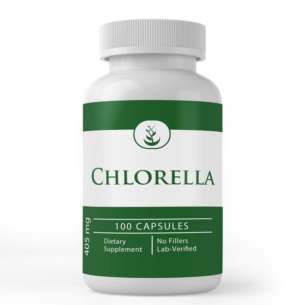 Ingredientes originais puros chlorela, (100 cápsulas) sempre puro, sem aditivos ou enchimentos, laboratório verificado