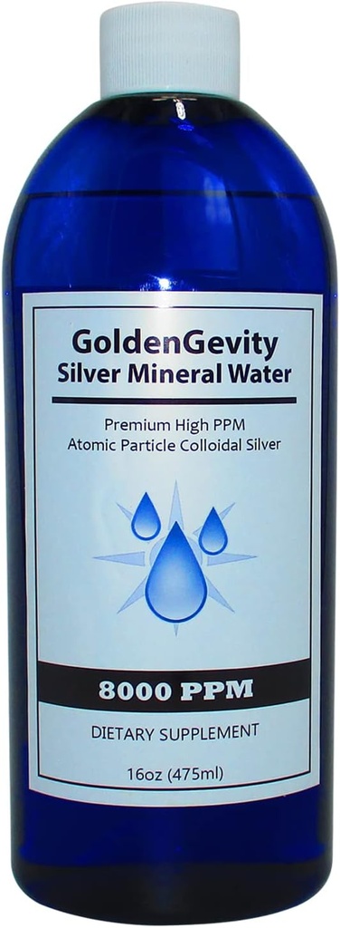 8000 PPM Bioactive Atomic Colloidal Silver, 16 oz □ Não-Tóxico, Não-GMO Trace Mineral Imune Support Supplement
