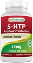Best Naturals 5-HTP 50 mg 120 Cápsulas, 5 cápsulas HTP Suporta Relaxação e repouso