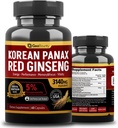 Coreano Panax Red Ginseng, Red Ginseng Suplementos Premium 3140mg (Ginsenoside 5%) Coreano Red Ginseng Intensive 60 Cápsulas (Maca Root) Made in USA