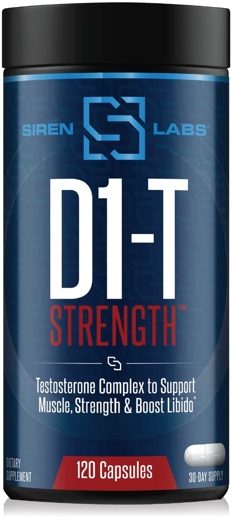 D1-T Força impulsionador de testosterona para homens mass Gainer com ácido D-aspártico - Monster Muscle Mass-Building - Teste de supressão do reforço do crescimento muscular estrogênio Anabólico (120 Cápsulas)