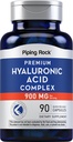 Cápsulas de Ácido Hialurônico de Pedra de Tubulação , 900mg , 90 comprimidos , Suplemento com HSH e Colágeno , Complexo Premium para Mulheres e Homens , Não-GMO, Sem glúten