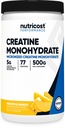 Nutricost Creatina Monohidrato Pó (Mango de maçã, 500 Gram) - Suplemento Creatina Micronizado - Vegan, Não-GMO, Glúten Grátis