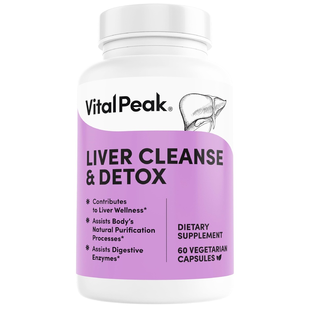 Fígado Cleanse Detox & Repair - Suplemento de apoio à saúde do fígado - com cardo de leite, berberina, raiz de beterraba em pó, açafrão, gengibre, raiz de dente-de-leão, alcachofra, extrato de semente de uva e mais - 60 cápsulas