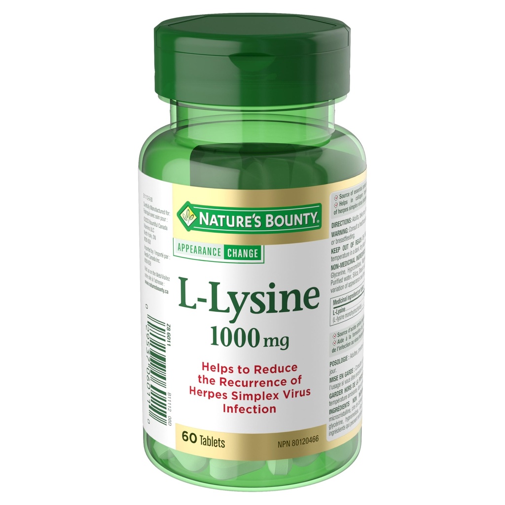 Bounty L-Lysine - 1000 mg - 60 Comprimidos