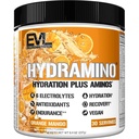 Evluition Nutrition HYDRAMINO Multiplicador de hidratação completa, Todos os 6 Eletrolitos, Vitamina C & B, Fluid Boosting Aminos, Água de coco, Endurance, Recuperação, Antioxidantes, 30 Servir, Mango laranja