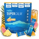 Nello Supercalm Powdered Drink Mix, Tangerina Tropical, L Theanina, Ksm-66 Ashwagandha, Glicinato de Magnésio, Vitamina D 3, Suplementos para Relaxamento e Foco, Natural, Sem Açúcar, Não OGM, 20 Srvg
