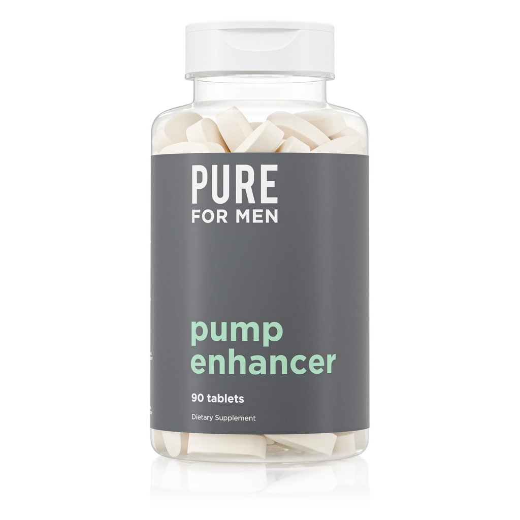 Pure for Men Pump Enhancer Pre Treino Suplemento para Bomba Muscular, Estância e Aumento do Fluxo de Sangue