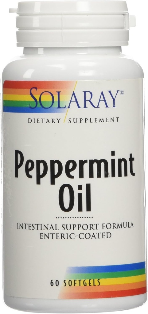 Solaray - Óleo de hortelã, 60 softgels