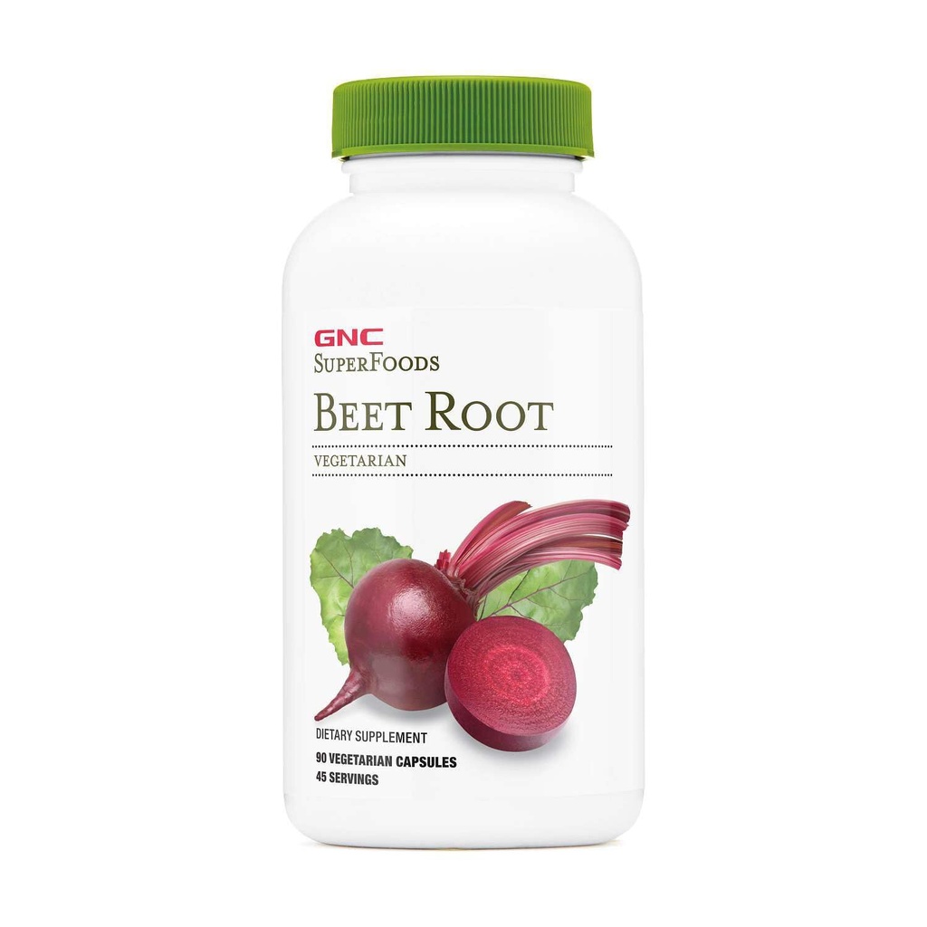 GNC SuperFoods Beterraba Raiz, Fornece 60mg de clorofila, 90 cápsulas