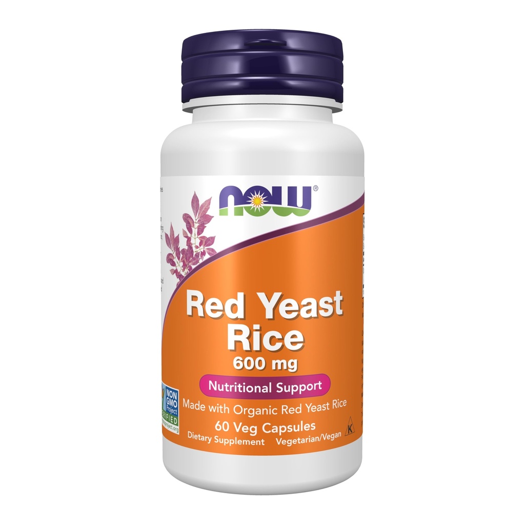 AGORA Alimentos Suplementos, Red Yeast Rice 600 mg, Made with Organic Red Yeast Rice, 60 Veg Cápsulas