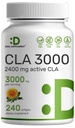 Ultra força CLA 3000mg □ 240 Softgels, Ácido Linoleico Conjugado Ativo de Óleo de Safflower