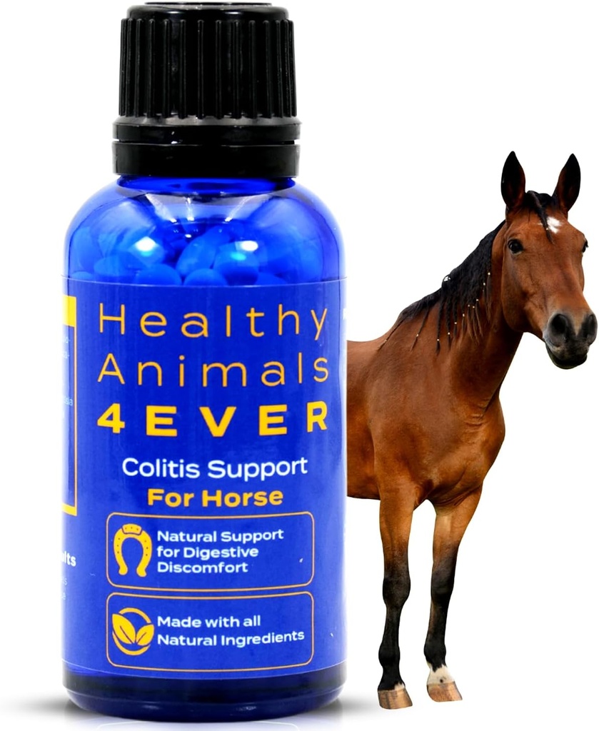 HA4E - Apoio de colite de cavalo - Ajuda para Diarreia e Desidratação - Cuidados preventivos - Suplemento homeopático natural altamente eficaz - 300 Comprimidos