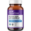 Novo Capítulo Ajuda para o sono, descanso sono e alívio da dor, Melatonina e Ginger Sleep Supplement, Gluten Free e Non-GMO, 30 Cápsulas Vegetarianas