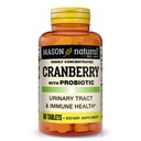 MASON NATURAL Cranberry com Probiótico, 2 Mês de Abastecimento, Altamente Concentrado, Suporta Saúde Imune Normal & Sistema Urinário, 60 Comprimidos