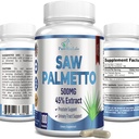 Serra de força extra Palmetto - 45% Extrair suplemento de próstata, diminuir a micção frequente, bloqueador DHT para o crescimento do cabelo, não-GMO, 100 cápsulas