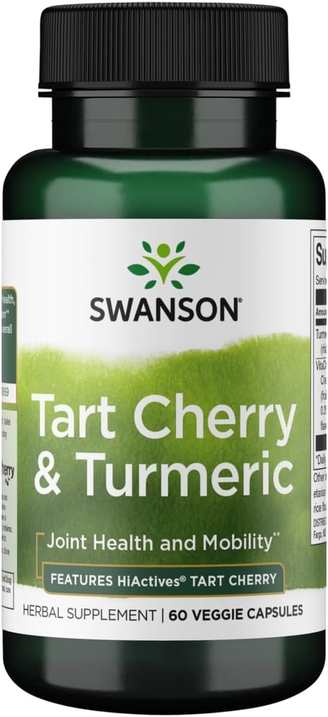 Swanson Hiactives Tart Cherry & Turmeric 60 Veg Cápsulas