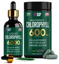 (Bundle) líquido gotas de clorofila e cápsulas de clorofila – energia natural, suporte imunológico, frescura interna e suplemento antioxidante