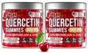 2 Pack - JOYLI Quercetin Gummies com bromelaína, zinco, vitamina C & D3 – Suplemento de Quercetin sem açúcar para suporte imunológico e bem-estar sazonal – 500mg Quercetin para crianças e adultos – 60 chicletes por embalagem