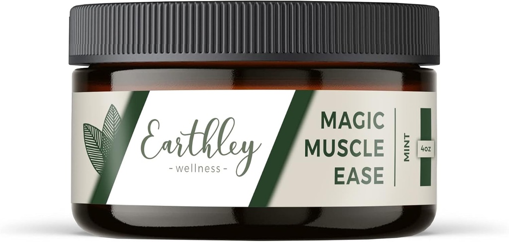 Terraley Wellness Magic Muscle Fácil, Magnésio e Arnica Lotion para acalmar os músculos dolorosos, alívio de absorção rápida para cãibras, tensão e recuperação pós-trabalho (4 onças, hortelã)